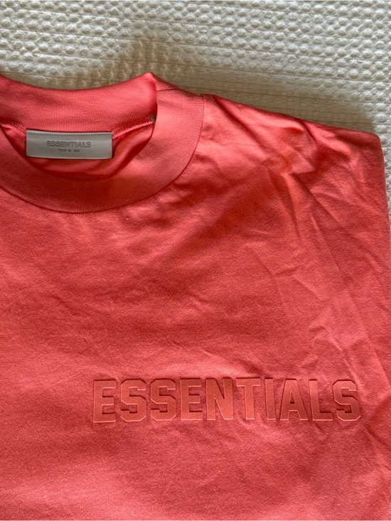 Essentials Other - Brand New Fear of God Essentials Coral-Pink Embossed Logo Crewneck Tshirt unworn